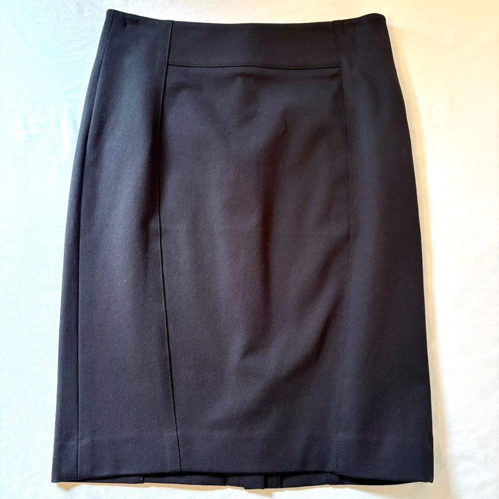 Ann Taylor Black Pencil Skirt 00P NWT cotton blend w/stretch